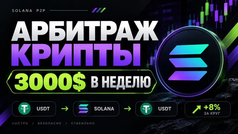 АРБИТРАЖ КРИПТОВАЛЮТЫ: 3000$ В НЕДЕЛЮ НА СОЛАНЕ? | П2П АРБИТРАЖ